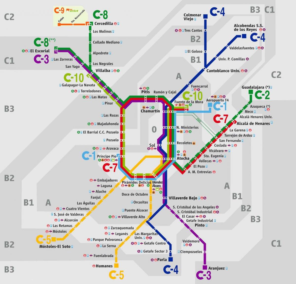 stacja kolejowa na mapie Madryt Atocha 