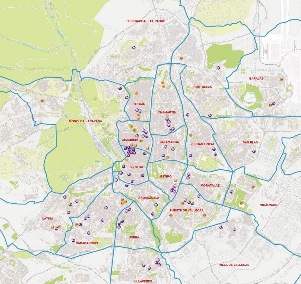 mapa Madryt dworca kolejowego Chamartín