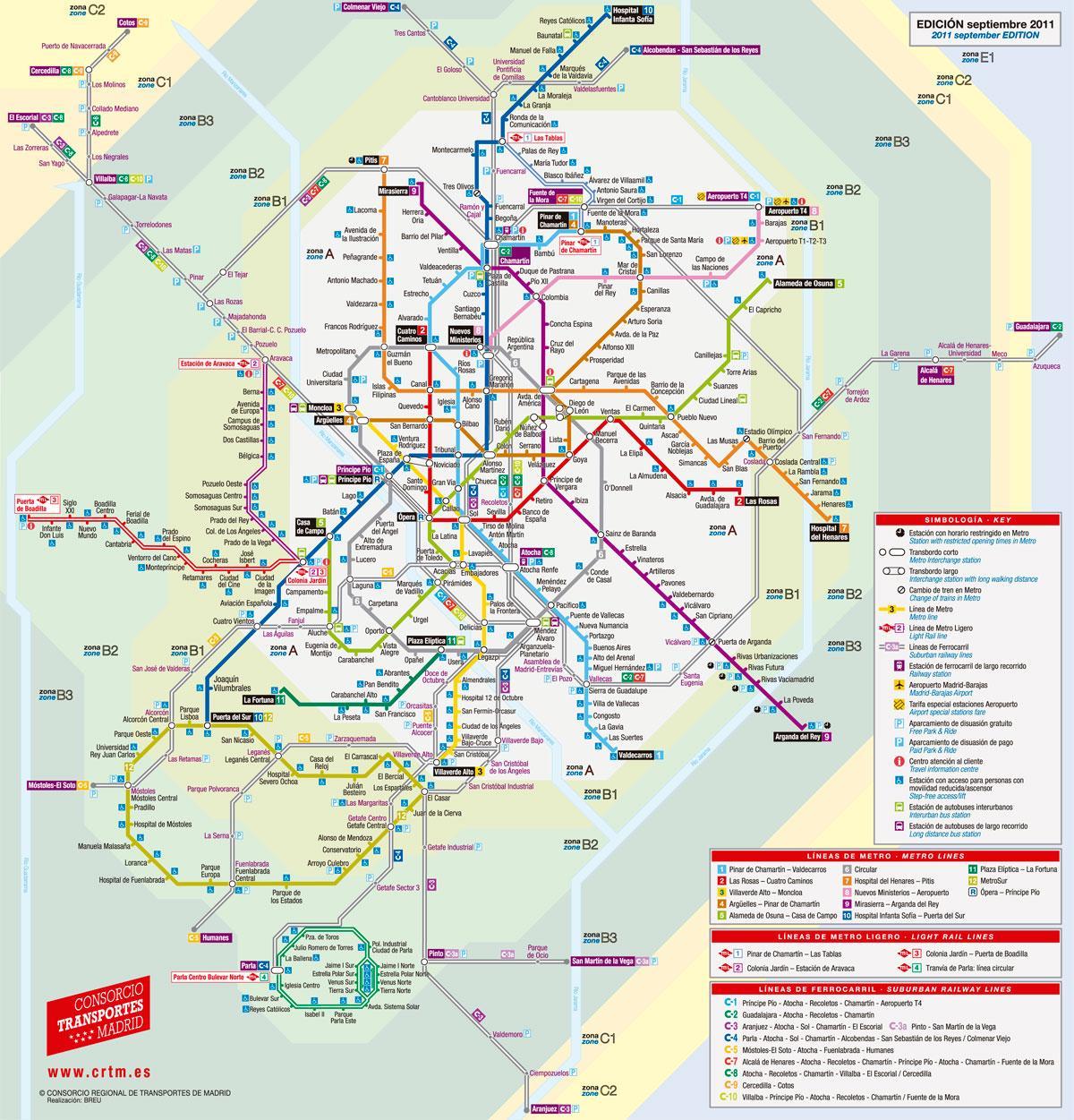 mapa Madrytu tramwajem