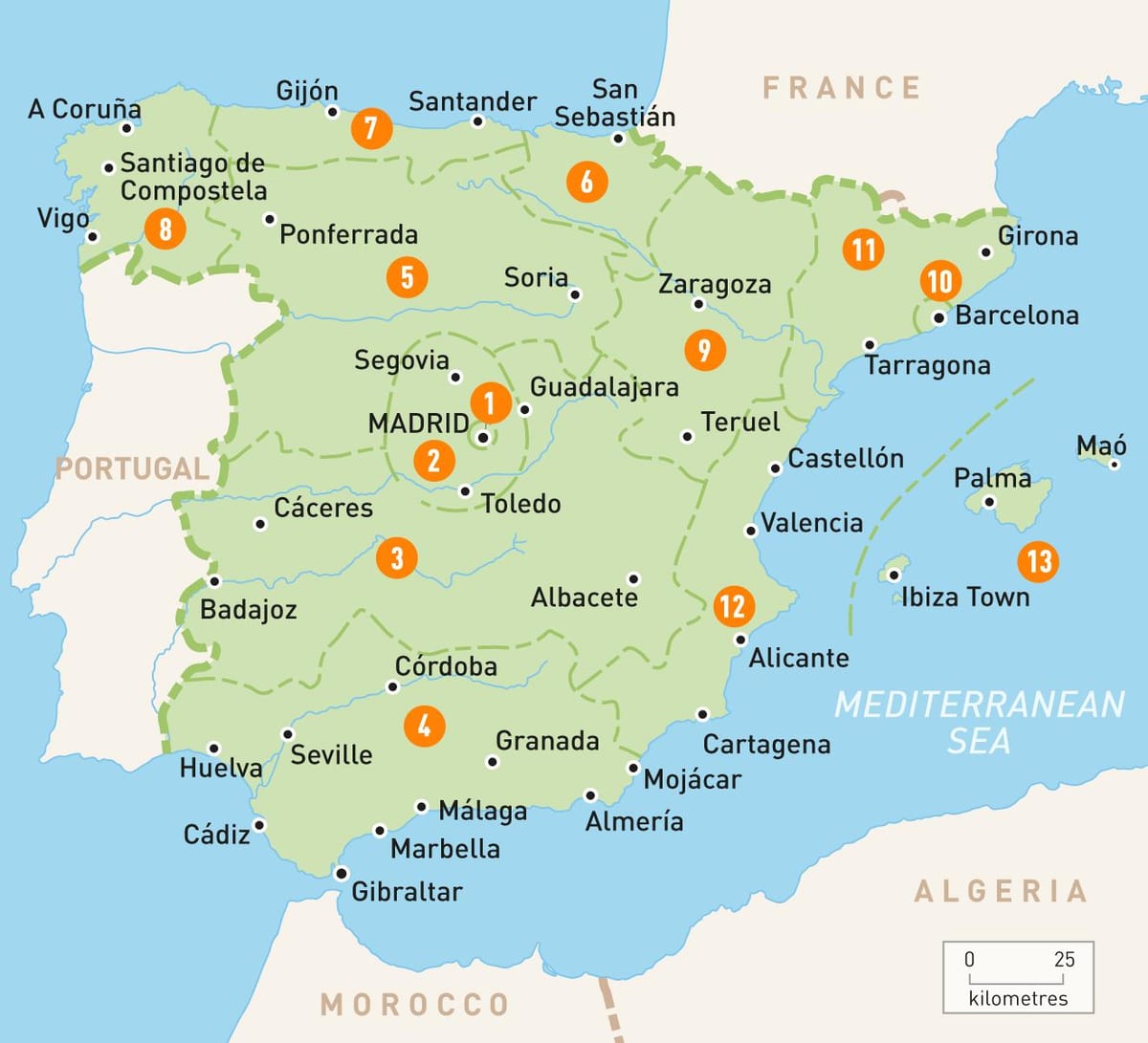 mapa Madryt
