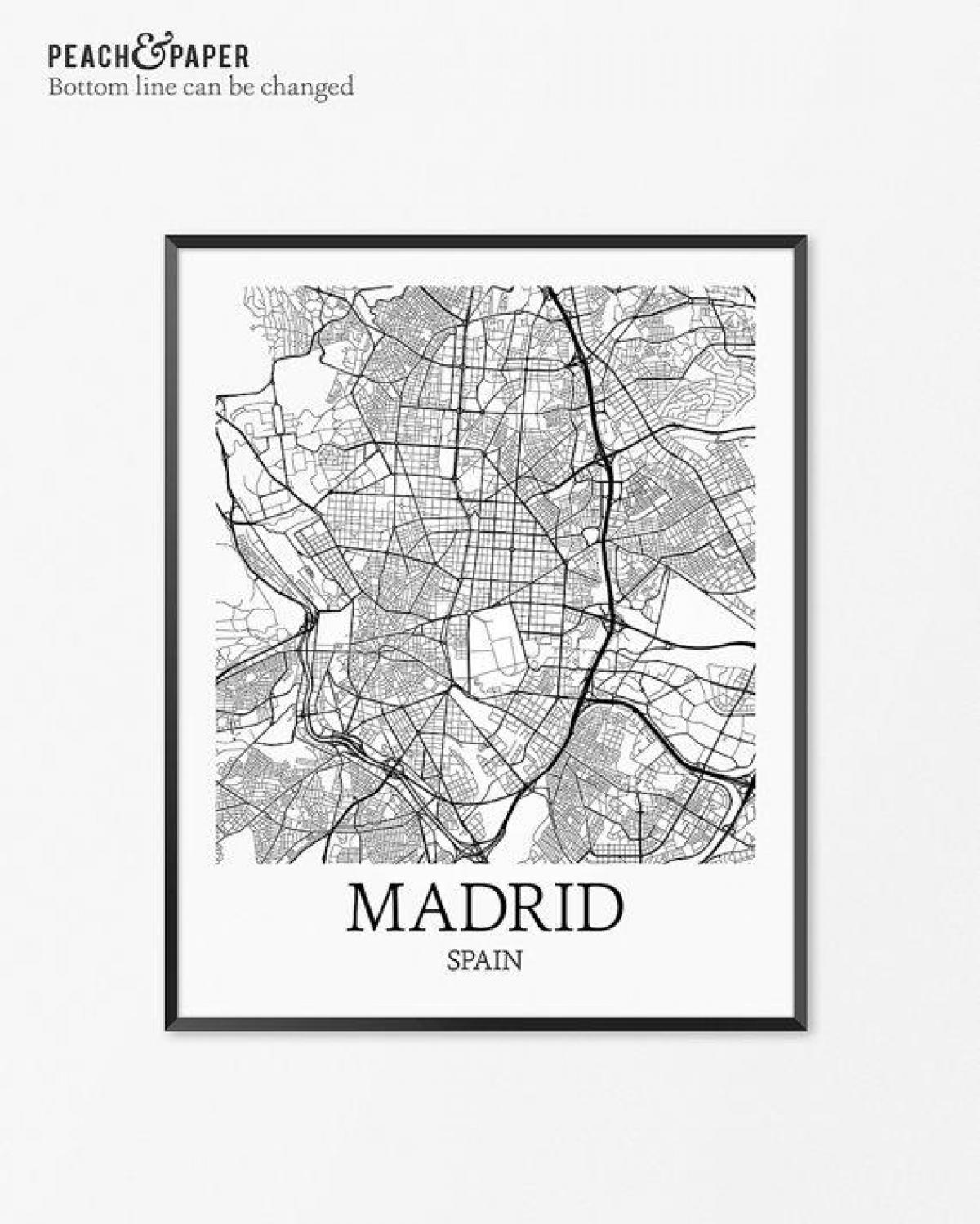 mapa Madrytu, mapa, Plakat, 
