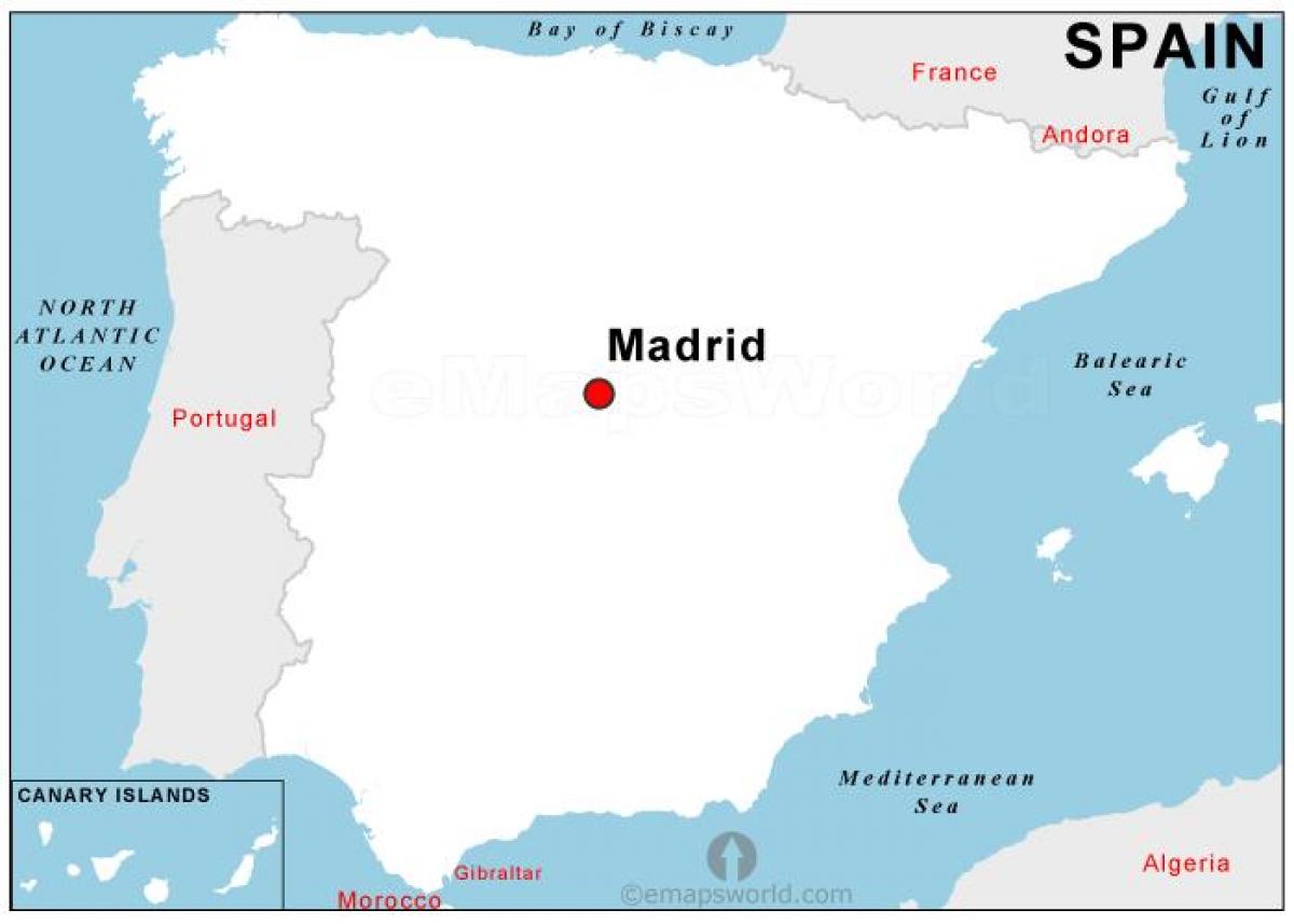 mapa stolicy Hiszpanii