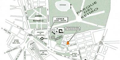 Mapa kolejowy Atocha Madrid