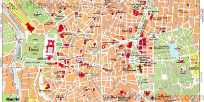 Mapa Burgundii ulica Madryt, Hiszpania