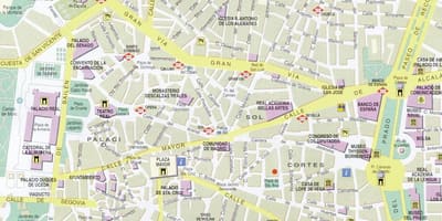 Madryt mapa w centrum miasta