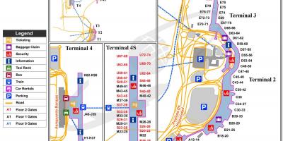 Madryckiego międzynarodowego lotniska mapie
