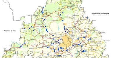 Mapa Madrytu drodze