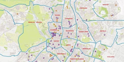 Mapa Madryt dworca kolejowego Chamartín 