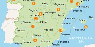 Mapa Madryt