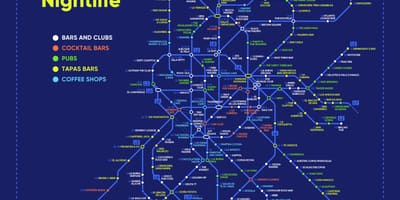 Mapa Madryt nocne życie
