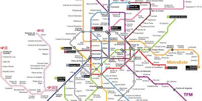 Metro w Madrycie mapa