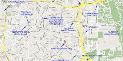 Mapa centrum Madrytu, Hiszpania